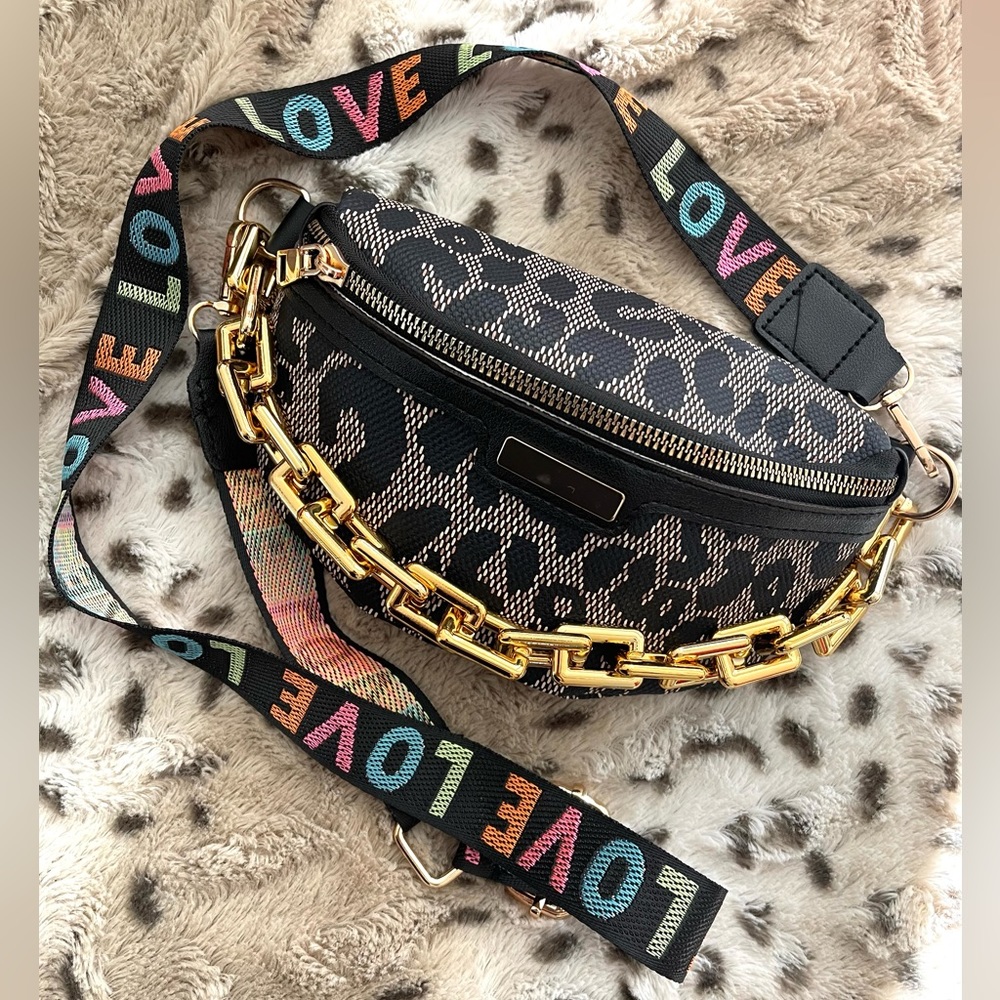 LEOPARD PRINT FASHION BAG CROSSBODY/WAISTBAG
